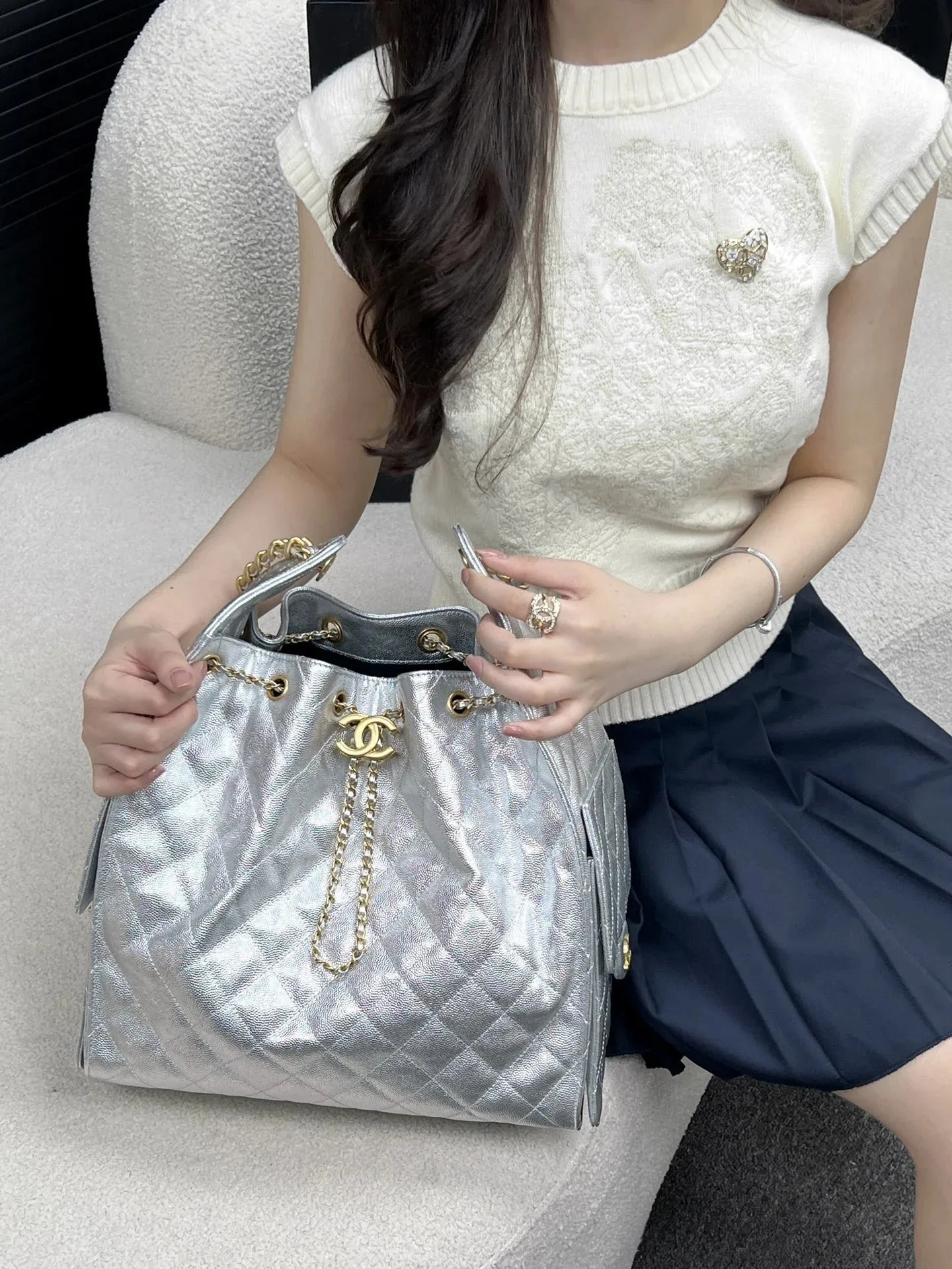 Chanel 25C Large Hobo Travel Bag