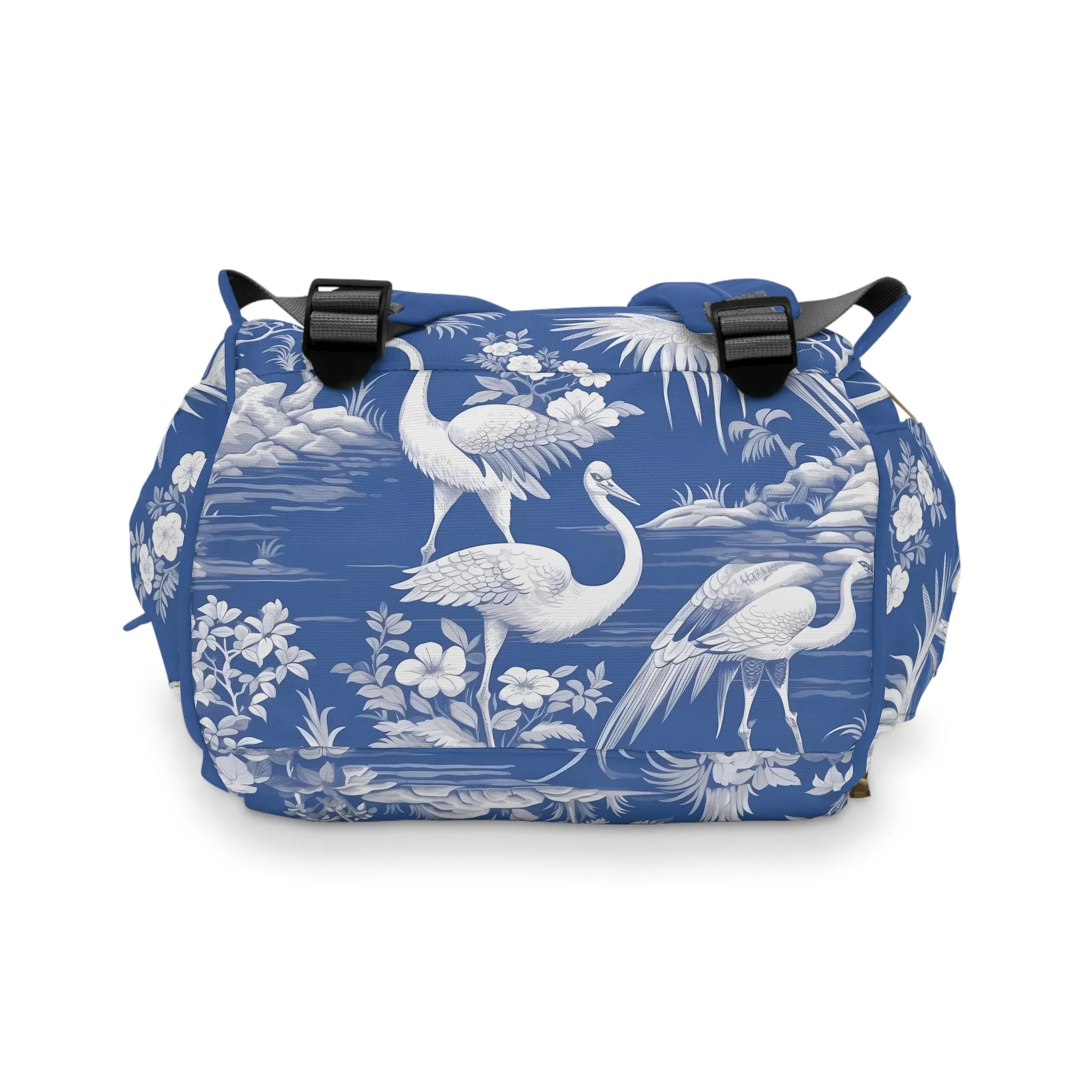 Chinoiserie Diaper Backpack - Elegant & Practical Baby Bag with Traditional Asian Motifs, Perfect for Stylish Parents
