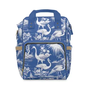 Chinoiserie Diaper Backpack - Elegant & Practical Baby Bag with Traditional Asian Motifs, Perfect for Stylish Parents