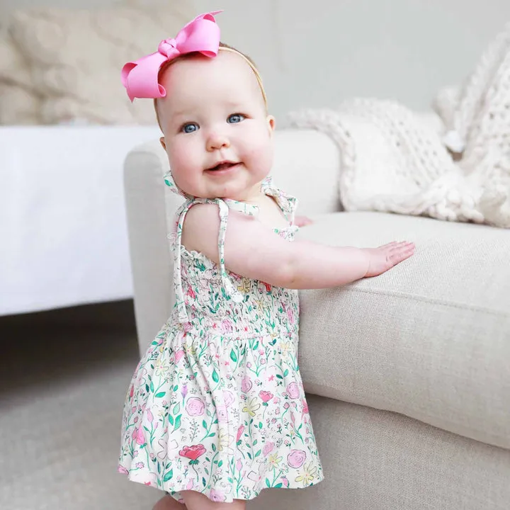 CL Smocked Twirl Bodysuit | Paris Petals