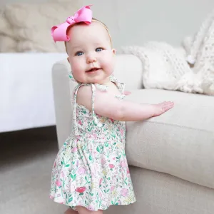 CL Smocked Twirl Bodysuit | Paris Petals