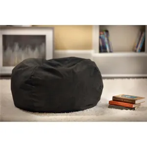 Classic Bean Bag Trule Size: Medium Body Fabric: Black Microfiber Suede