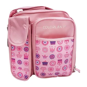 Colorland Pink Small Diaper Bag with Thermal Bottle Pocket