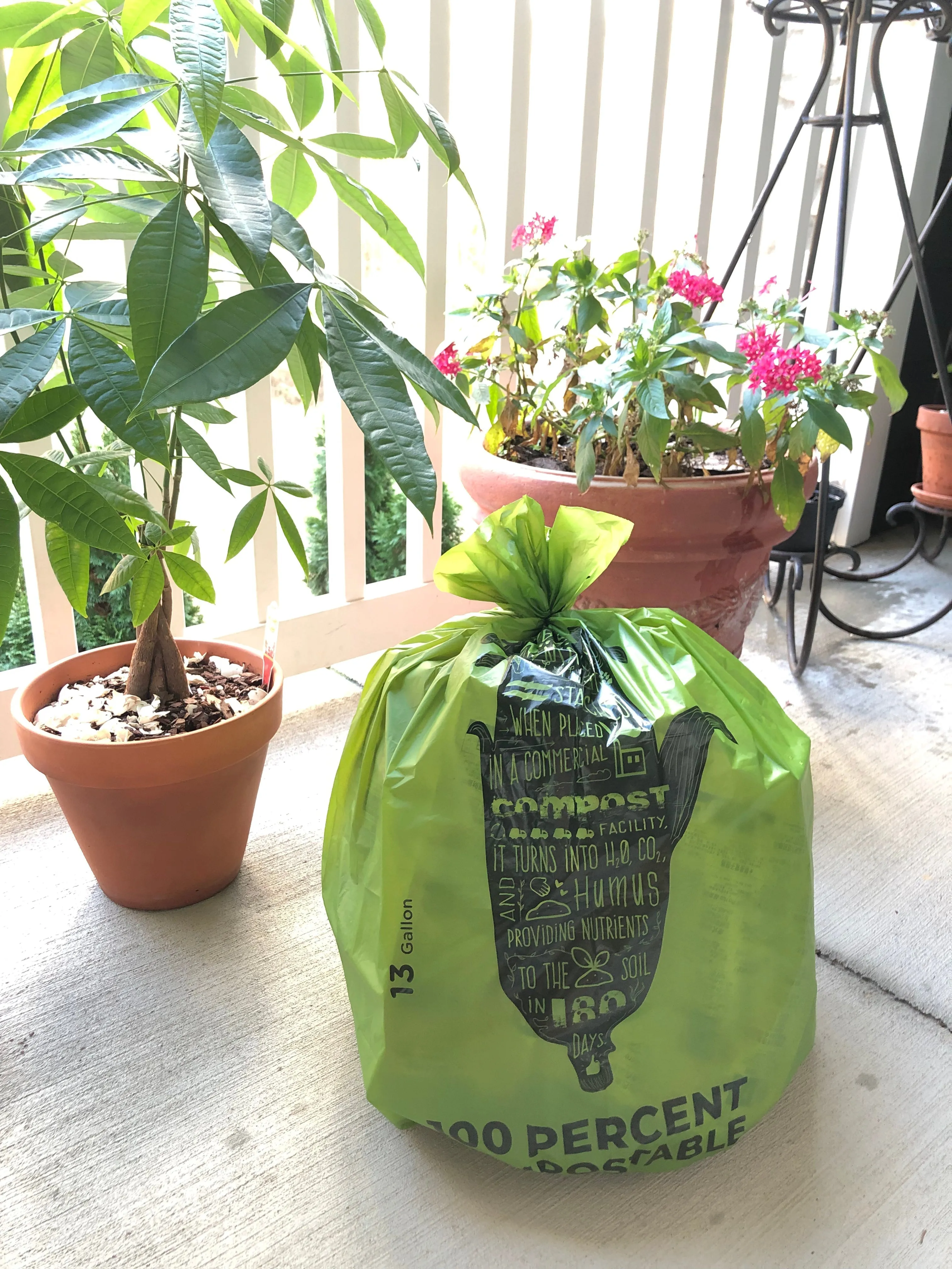 Compostable Trash Bin Liners<br>13 Gallon x4
