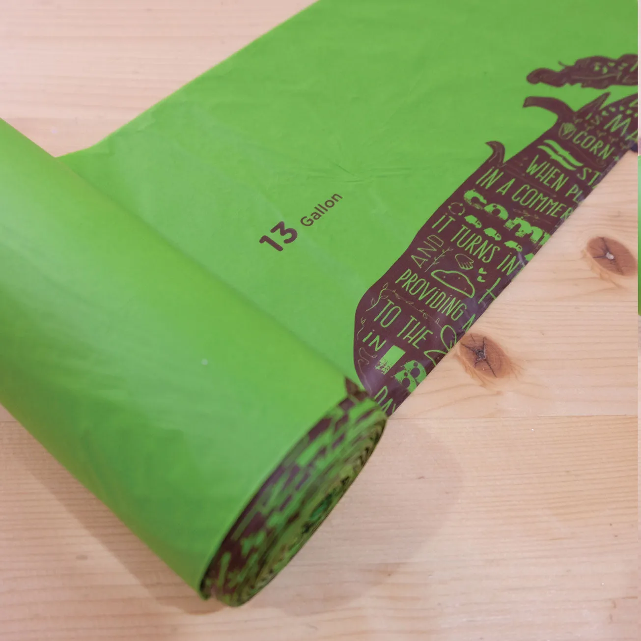 Compostable Trash Bin Liners<br>13 Gallon x4