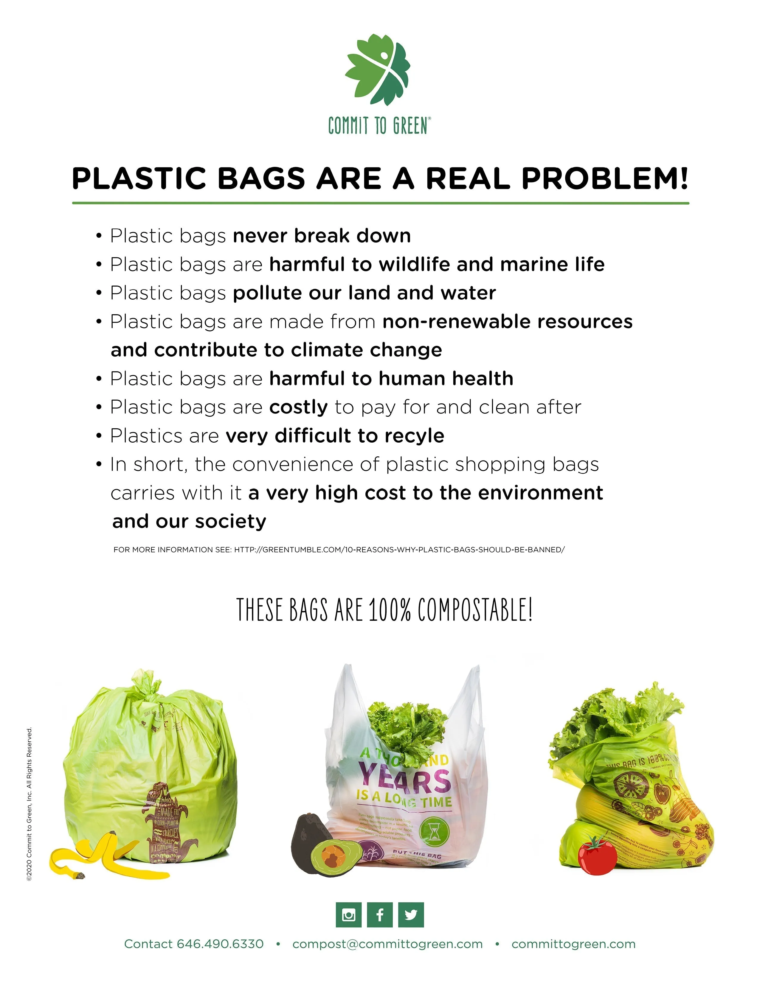 Compostable Trash Bin Liners<br>13 Gallon x4