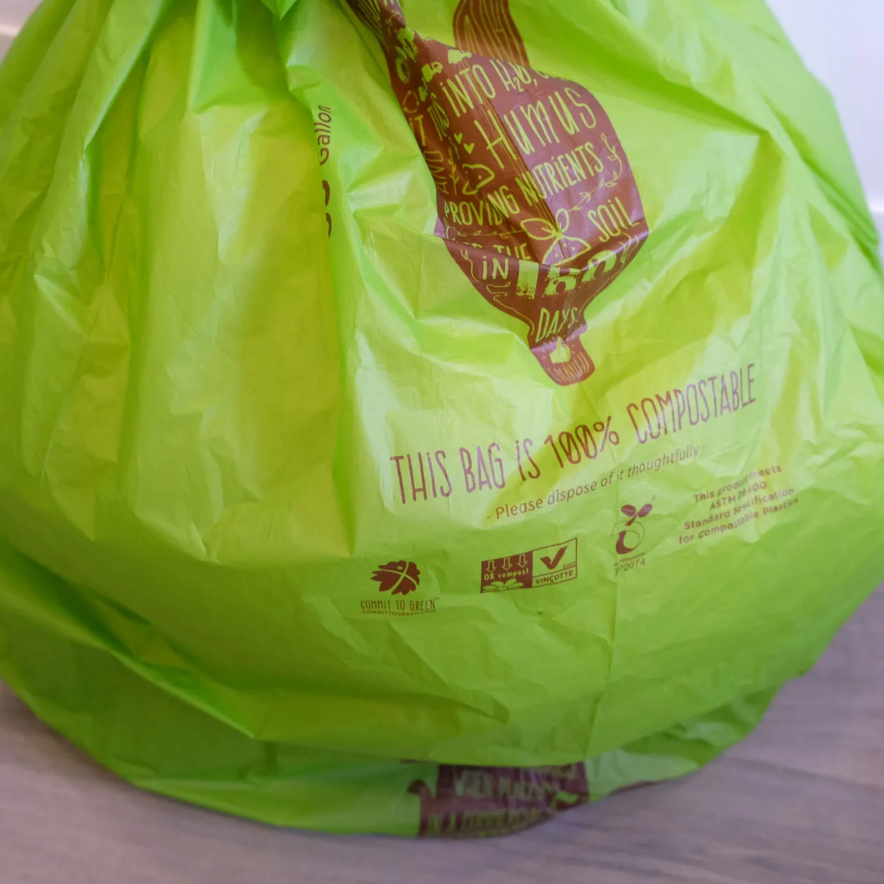 Compostable Trash Bin Liners<br>13 Gallon x4