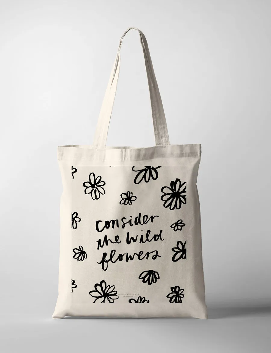 Consider The Wild Flowers {Tote Bag}