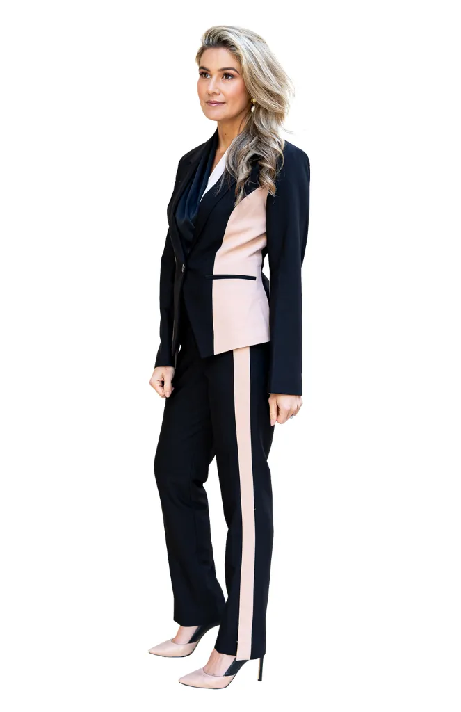 Contrast Pant Suit