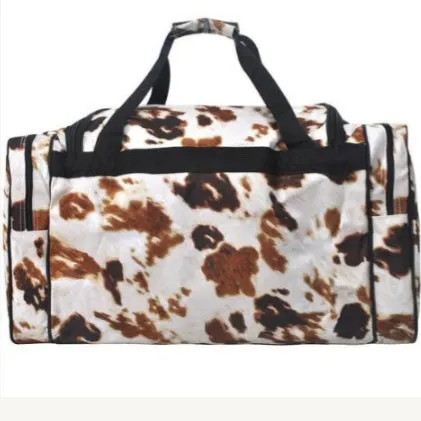 Cow print duffel bag 23 inch