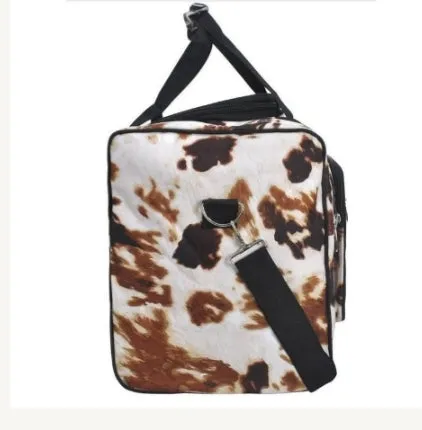 Cow print duffel bag 23 inch