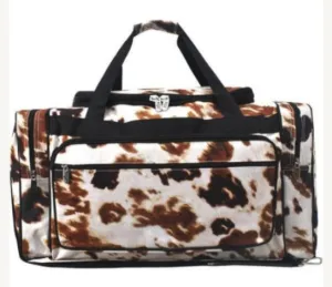 Cow print duffel bag 23 inch