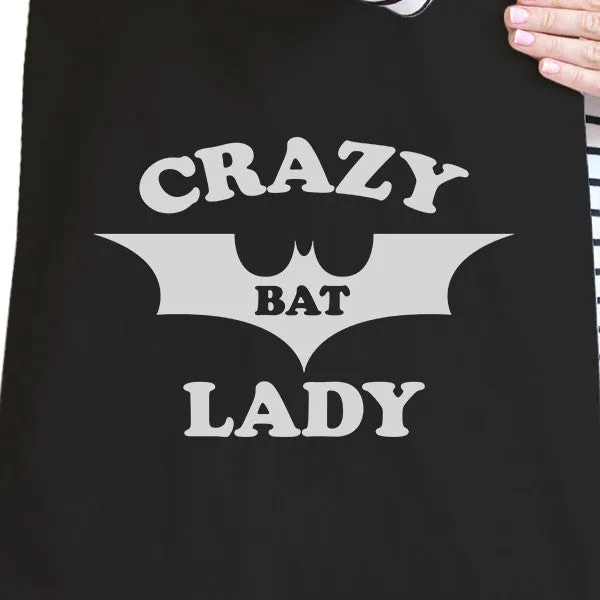 Crazy Bat Lady Tote Bag- Black