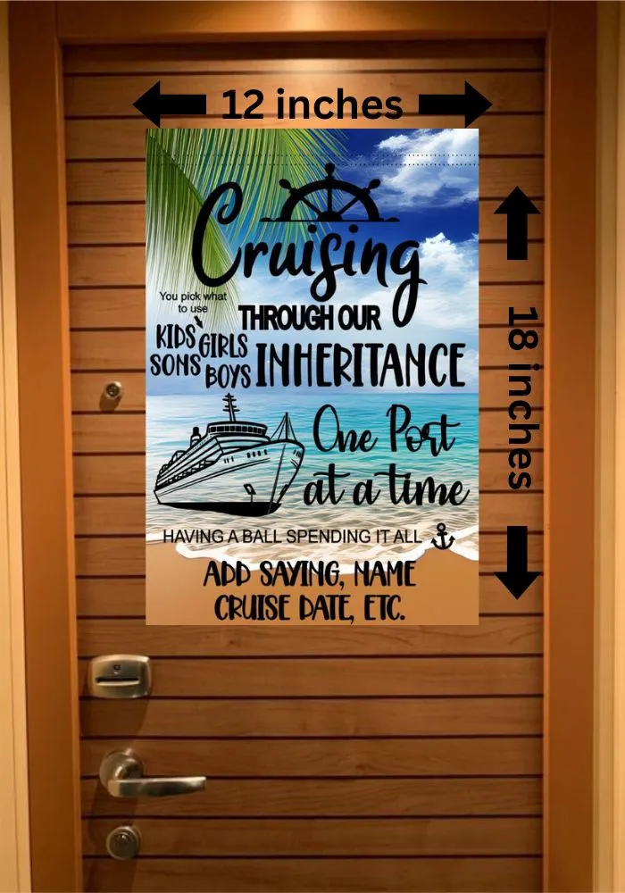 Cruise Door Decoration,  Cruise Essentials, Funny Cruise Door Sign, Anniversary Cruise, Family Trip