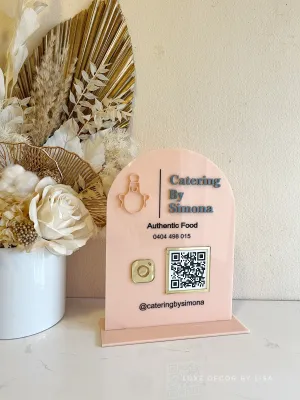 Custom QR Code Social   Logo Sign