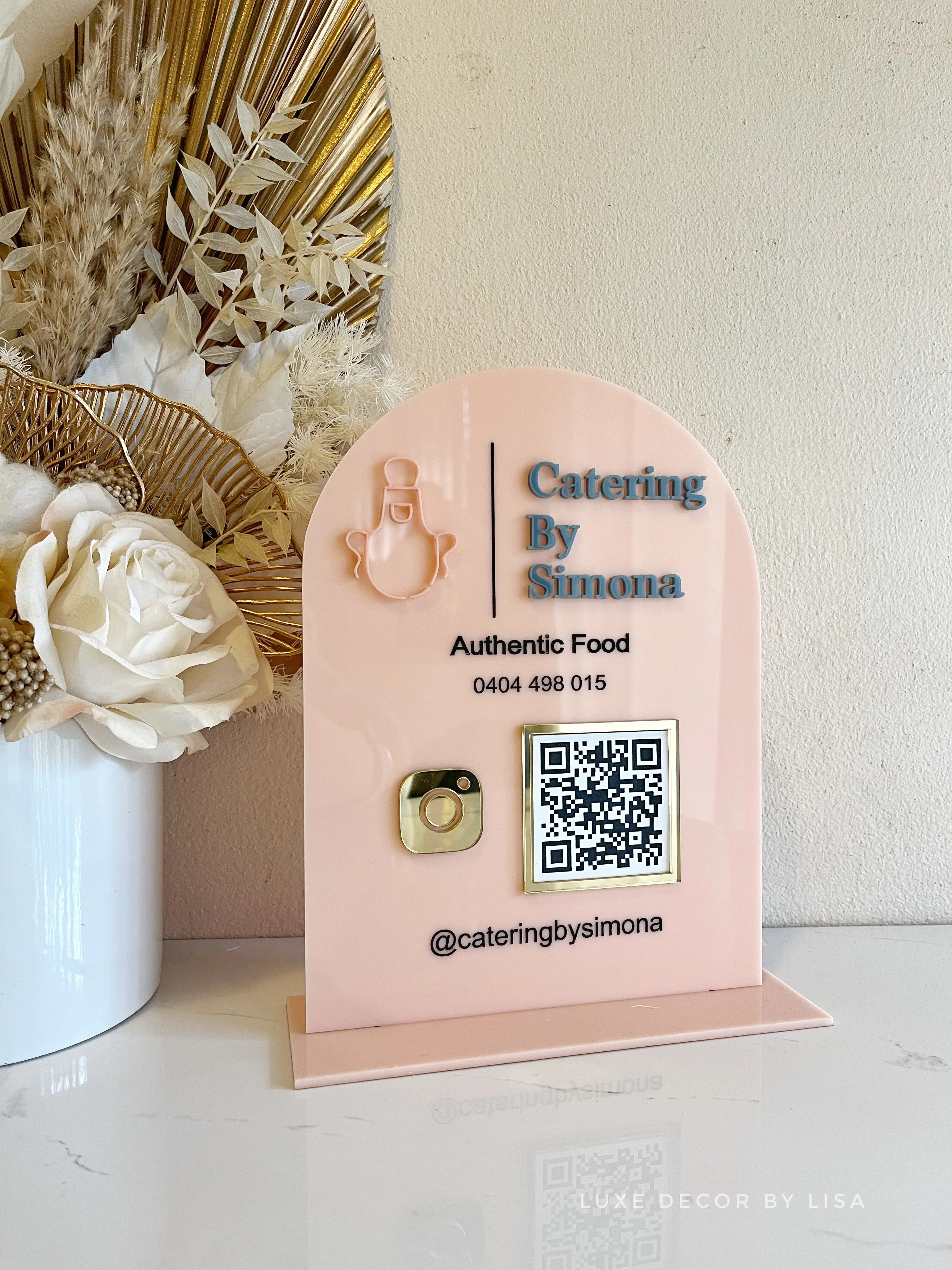 Custom QR Code Social   Logo Sign