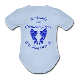 Daddy Guardian Angel Organic Short Sleeve Baby Bodysuit
