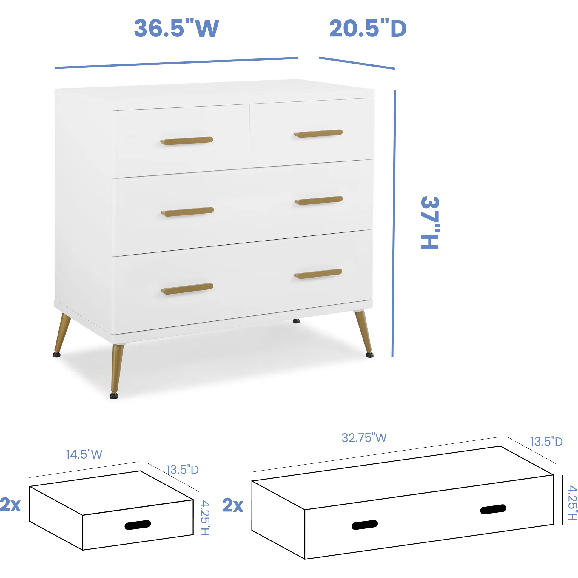 Delta Children Sloane 4-Drawer Dresser with Changing Top