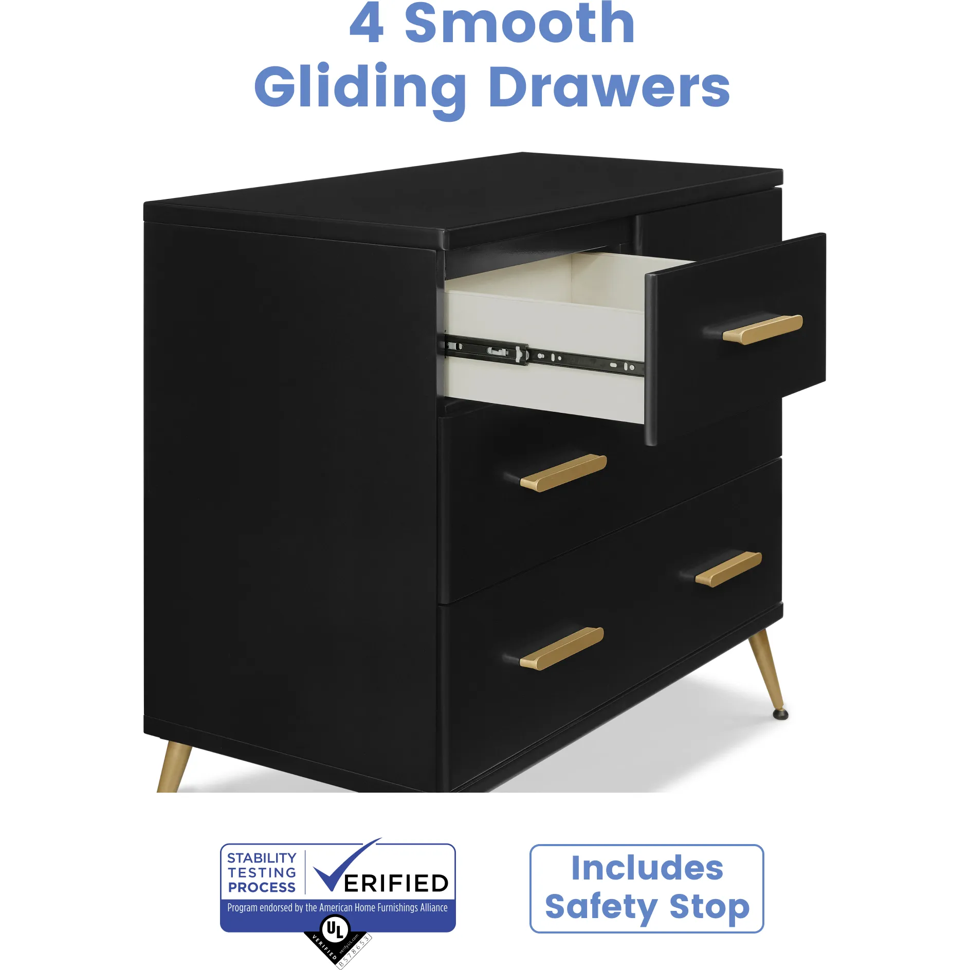 Delta Children Sloane 4-Drawer Dresser with Changing Top