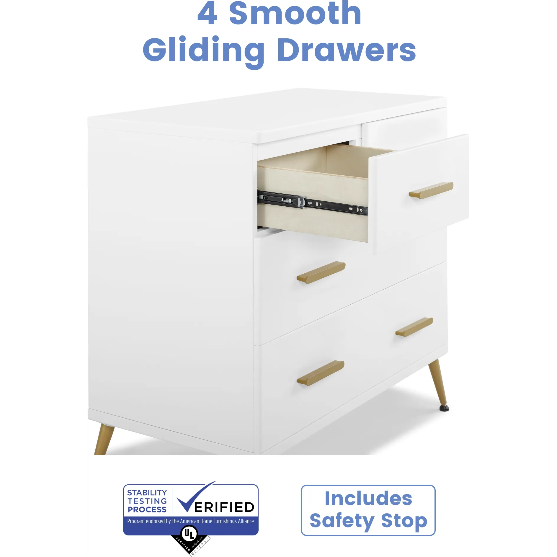 Delta Children Sloane 4-Drawer Dresser with Changing Top