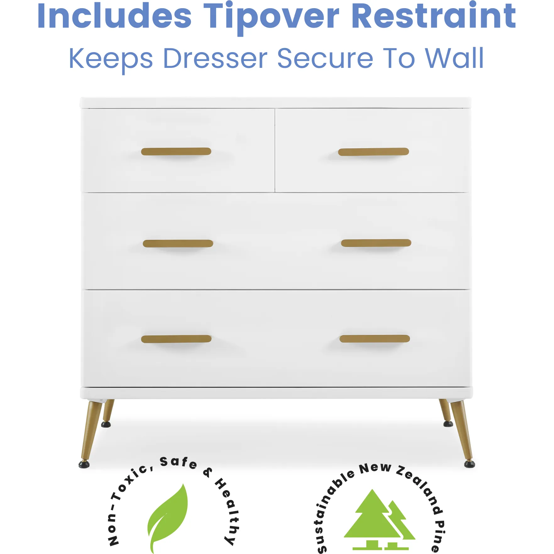 Delta Children Sloane 4-Drawer Dresser with Changing Top