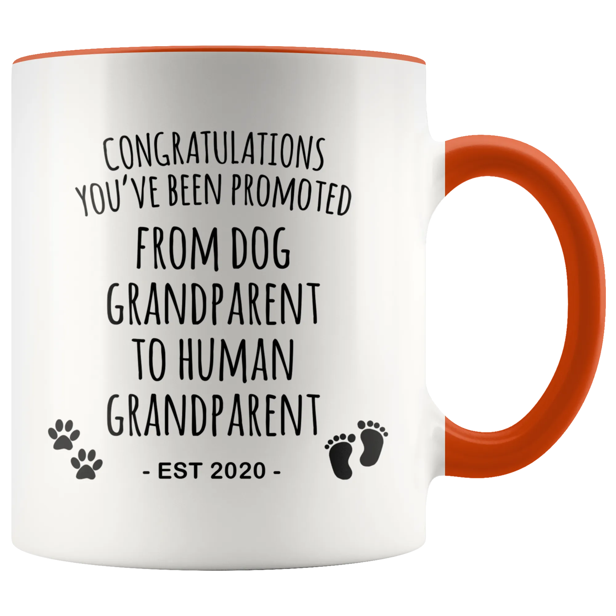 Dog Grandparent To Human Grandparent Mug Est 2020 Pregnancy Reveal First Time Grandparent Gift Promoted to Grandparent Cup Baby Announcement
