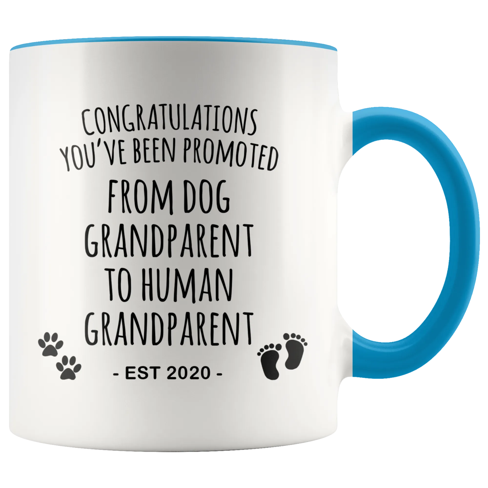 Dog Grandparent To Human Grandparent Mug Est 2020 Pregnancy Reveal First Time Grandparent Gift Promoted to Grandparent Cup Baby Announcement