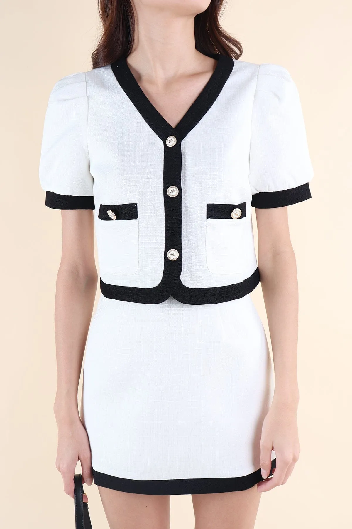 DOLCE CONTRAST 2-PC SET IN WHITE