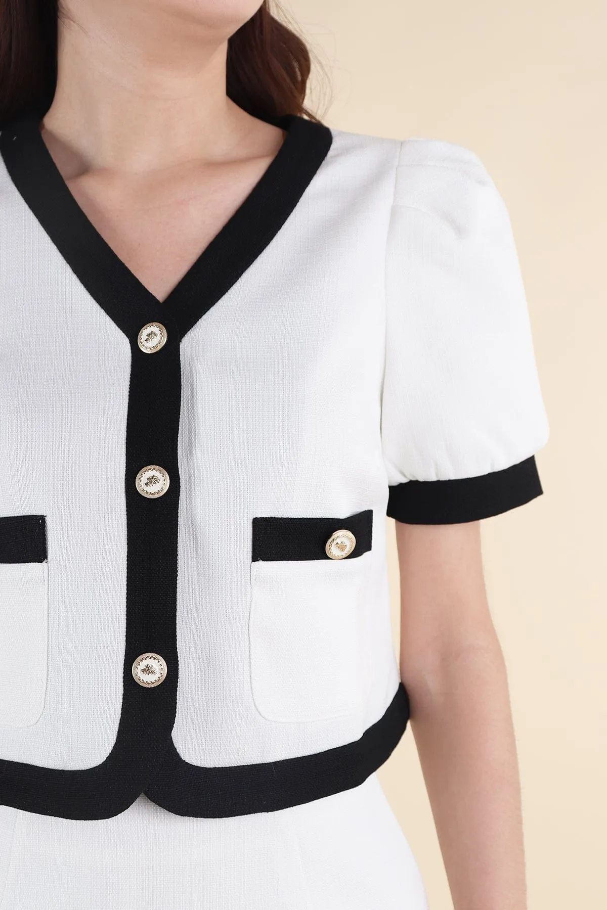 DOLCE CONTRAST 2-PC SET IN WHITE