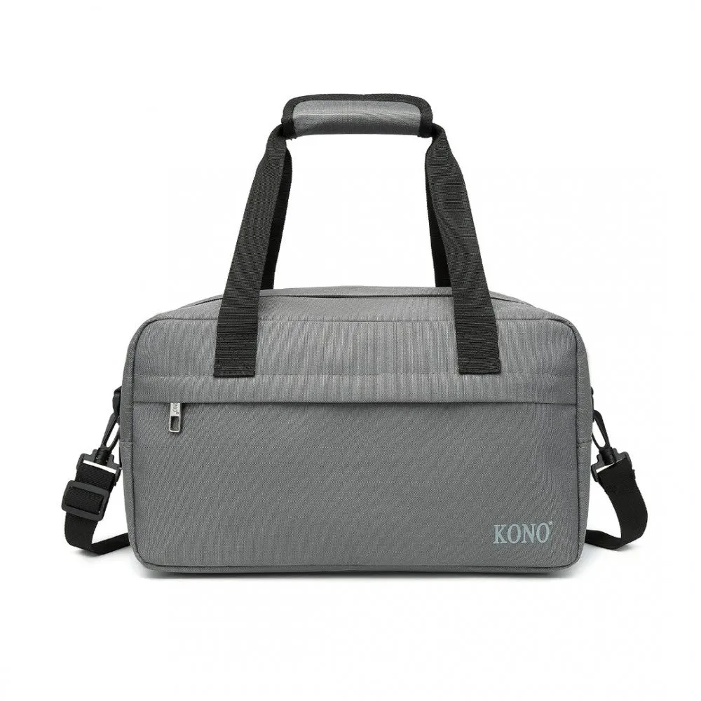 E1960s - Kono Lightweight Multi Purpose Unisex Sports Travel Duffel Bag - Black