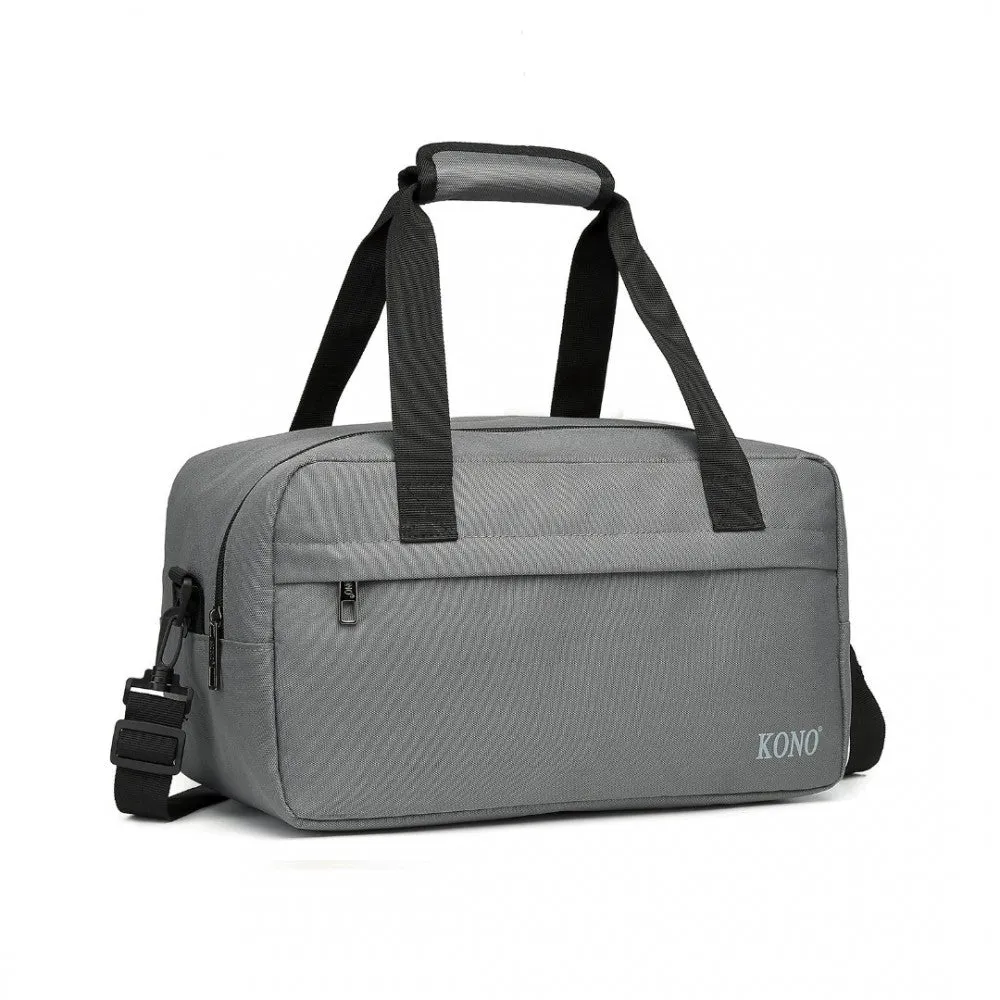 E1960s - Kono Lightweight Multi Purpose Unisex Sports Travel Duffel Bag - Black