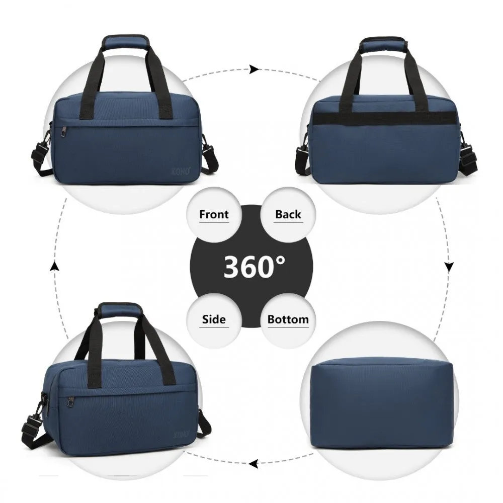 E1960s - Kono Lightweight Multi Purpose Unisex Sports Travel Duffel Bag - Black
