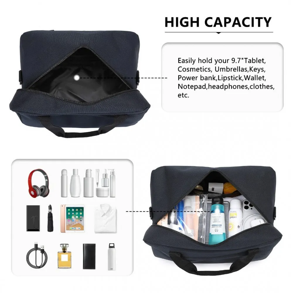 E1960s - Kono Lightweight Multi Purpose Unisex Sports Travel Duffel Bag - Black