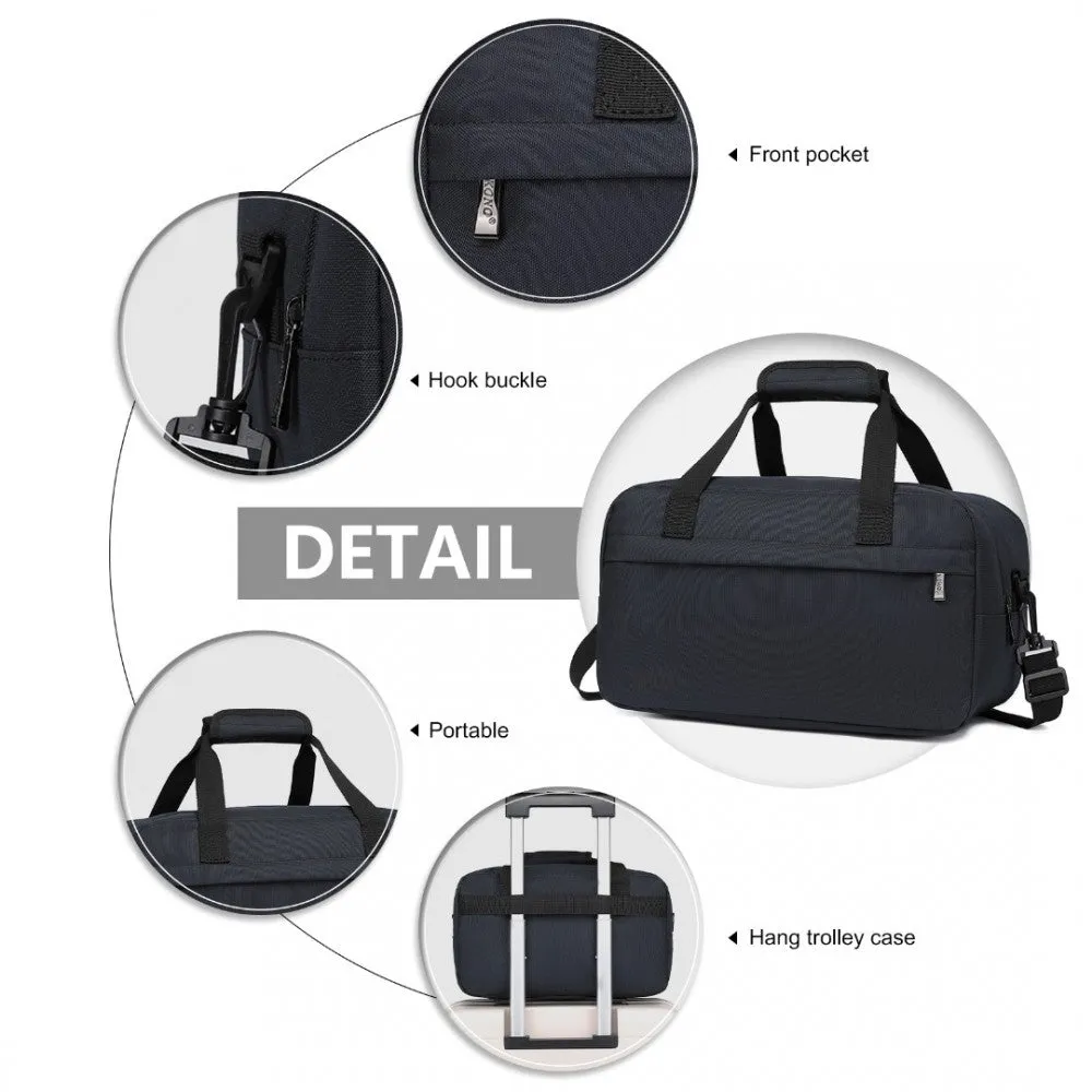 E1960s - Kono Lightweight Multi Purpose Unisex Sports Travel Duffel Bag - Black