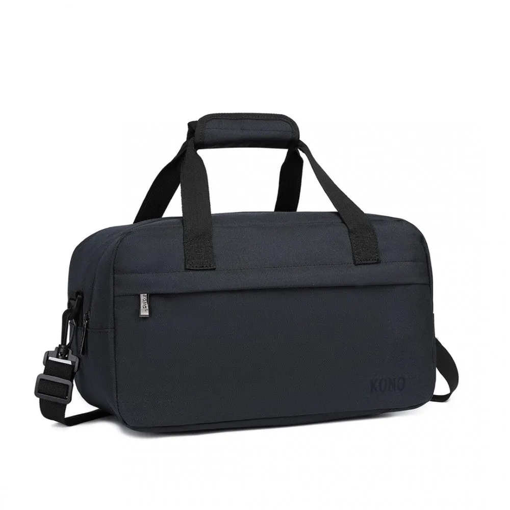 E1960s - Kono Lightweight Multi Purpose Unisex Sports Travel Duffel Bag - Black