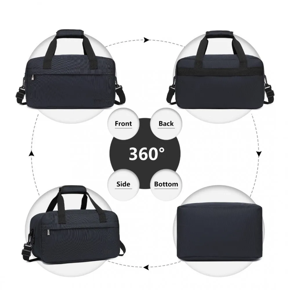 E1960s - Kono Lightweight Multi Purpose Unisex Sports Travel Duffel Bag - Black