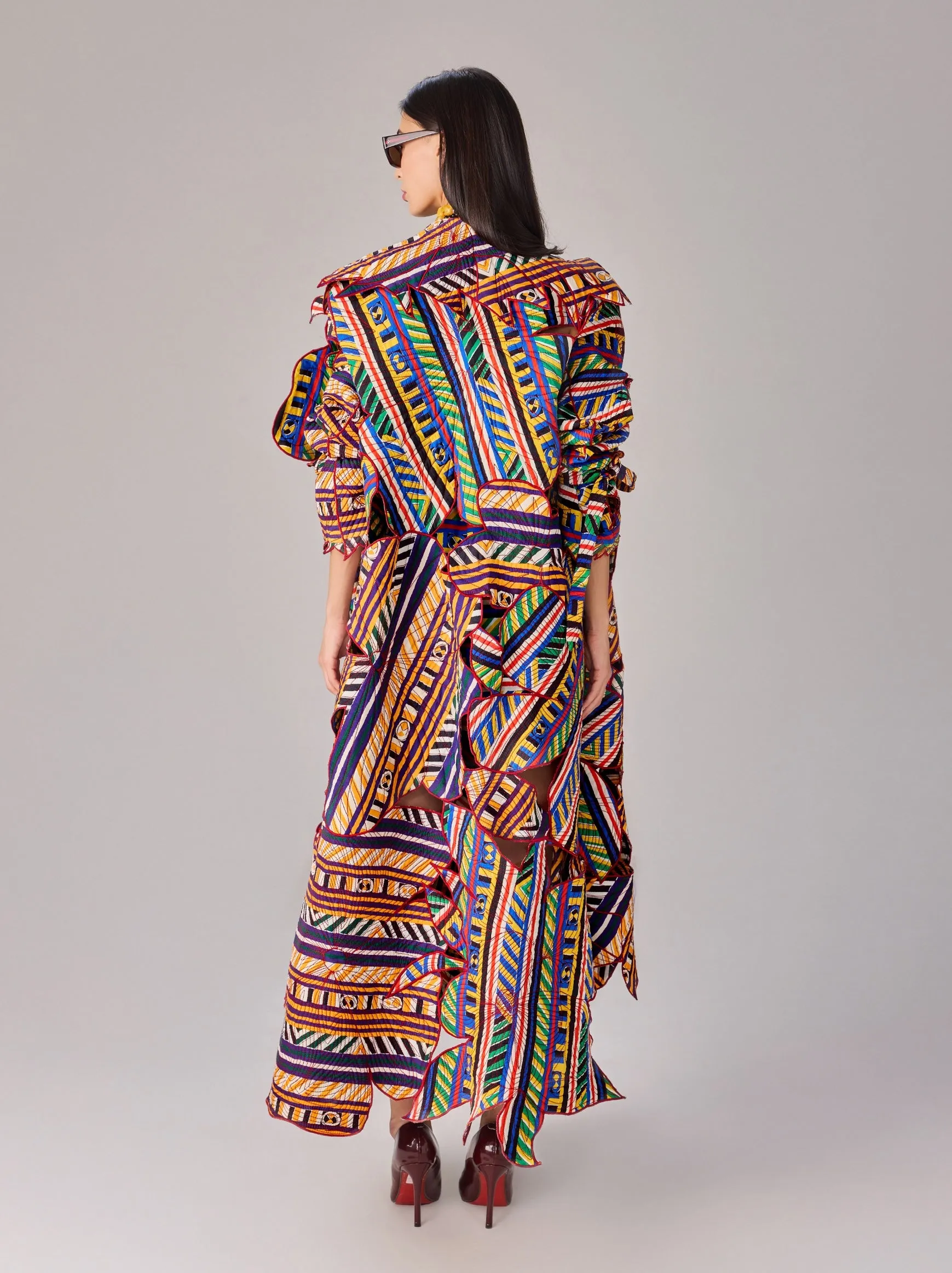 Effie multicolor coat and fifi dress