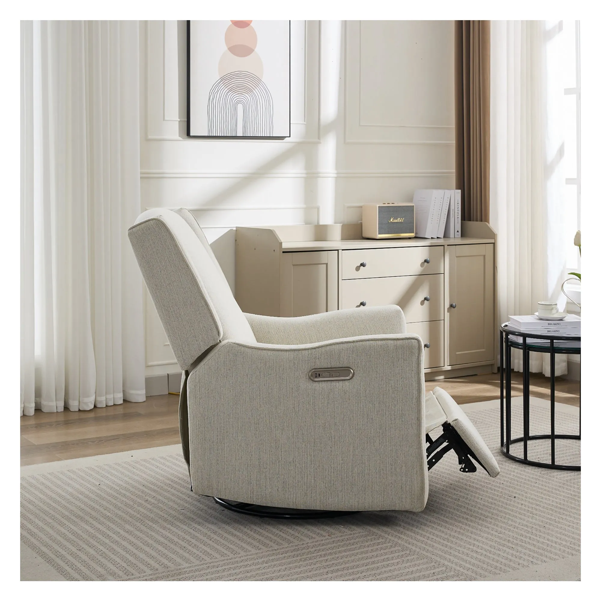 Electric nursery glider chair luxglide 106-beige