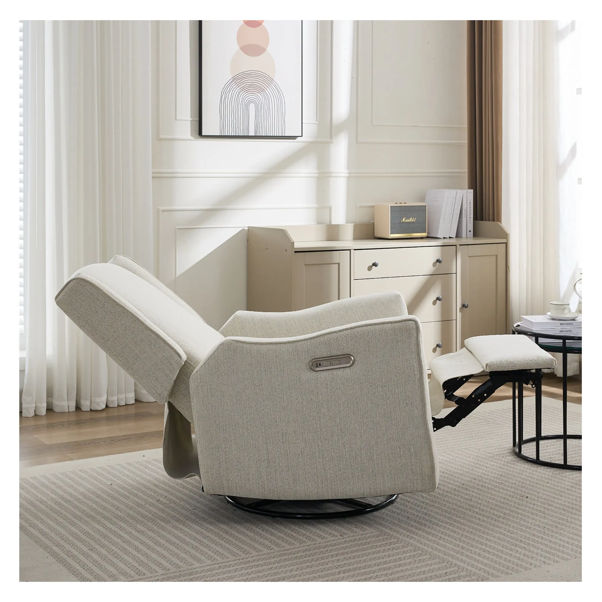 Electric nursery glider chair luxglide 106-beige