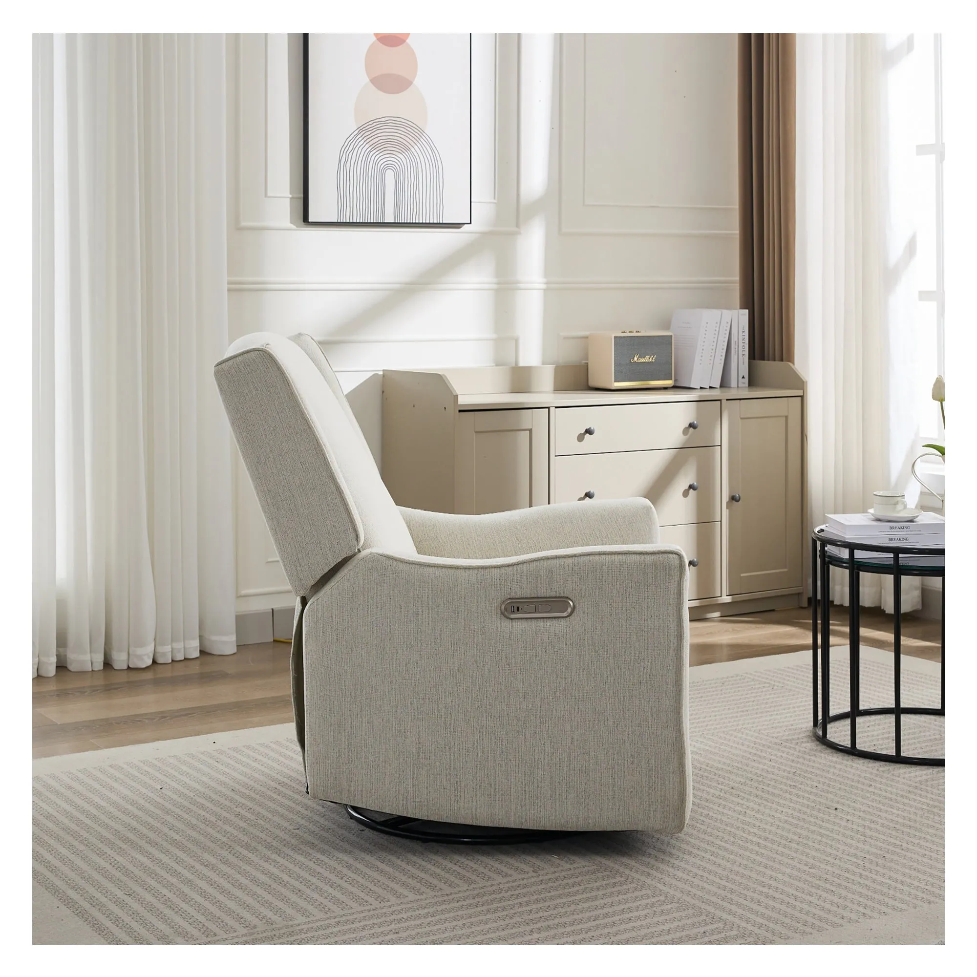 Electric nursery glider chair luxglide 106-beige