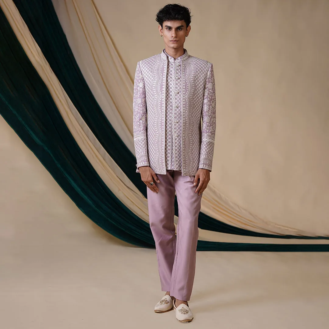 Elegance Lilac  3-Piece Jodhpuri Outfit