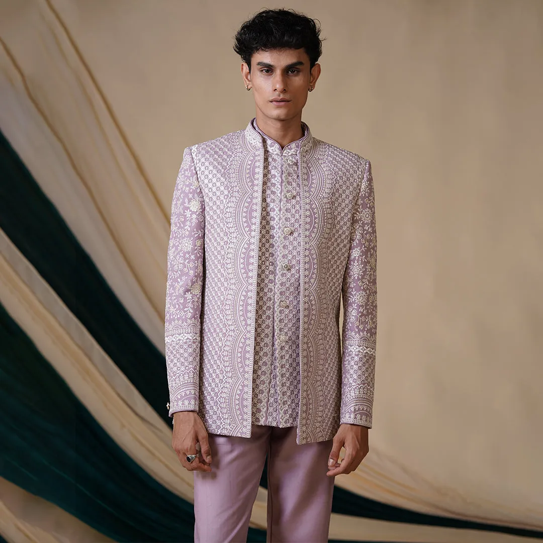 Elegance Lilac  3-Piece Jodhpuri Outfit