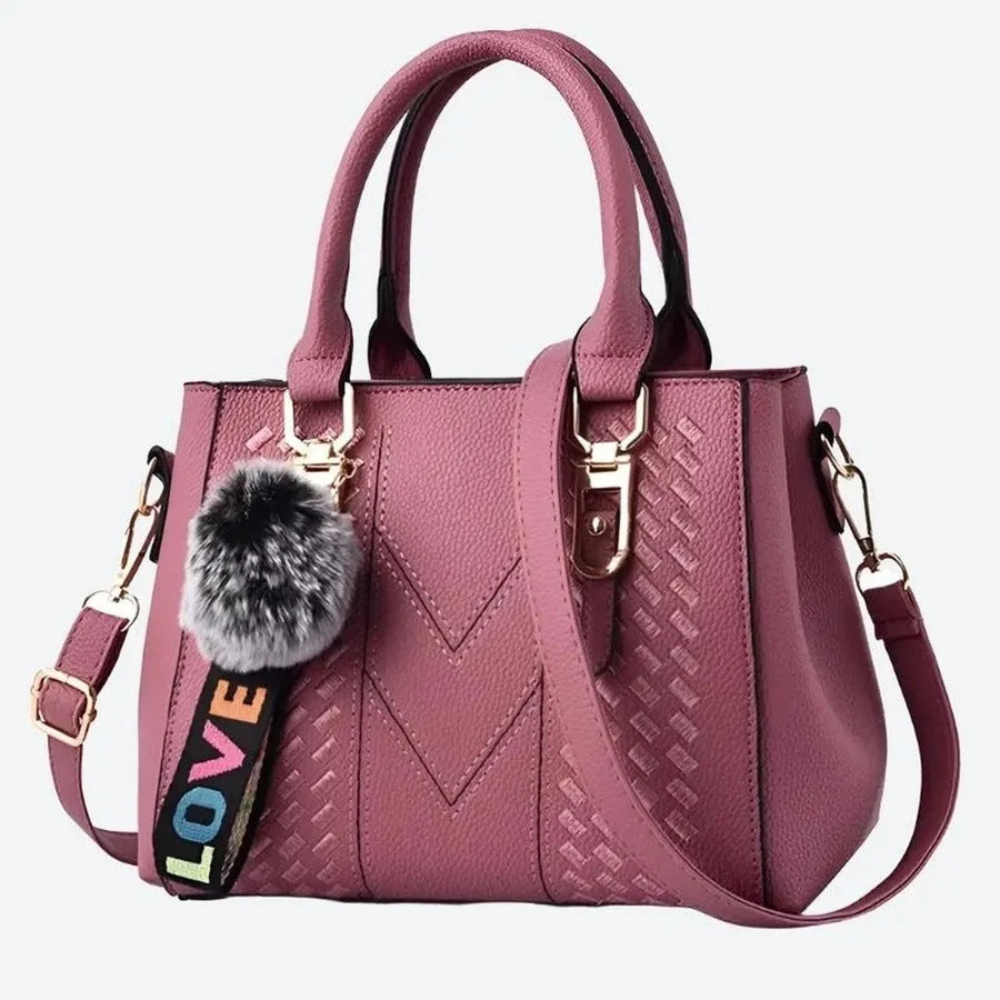 Elegant Pom-Pom Shoulder Bags