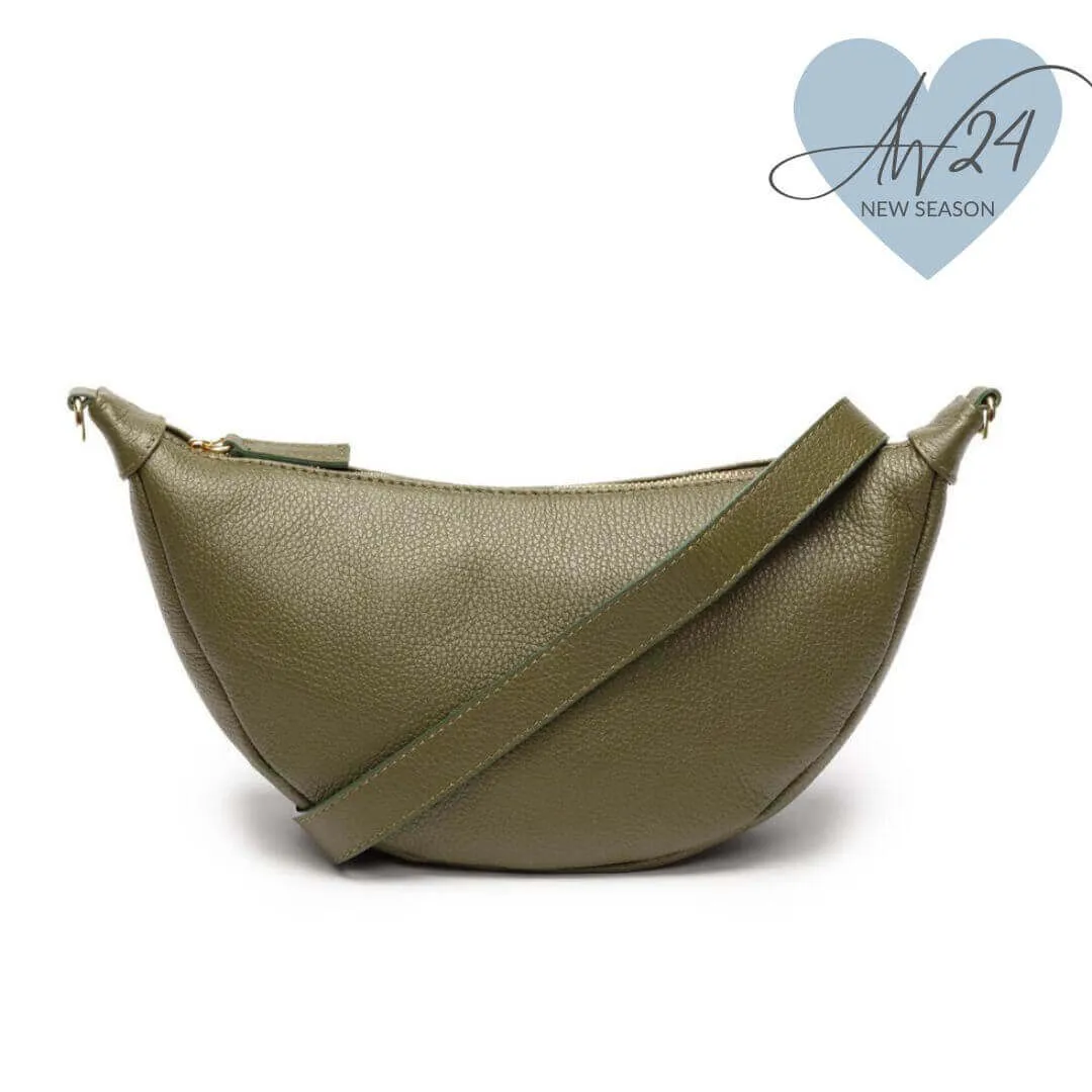 Elie Beaumont Leather Hobo Bag - Olive