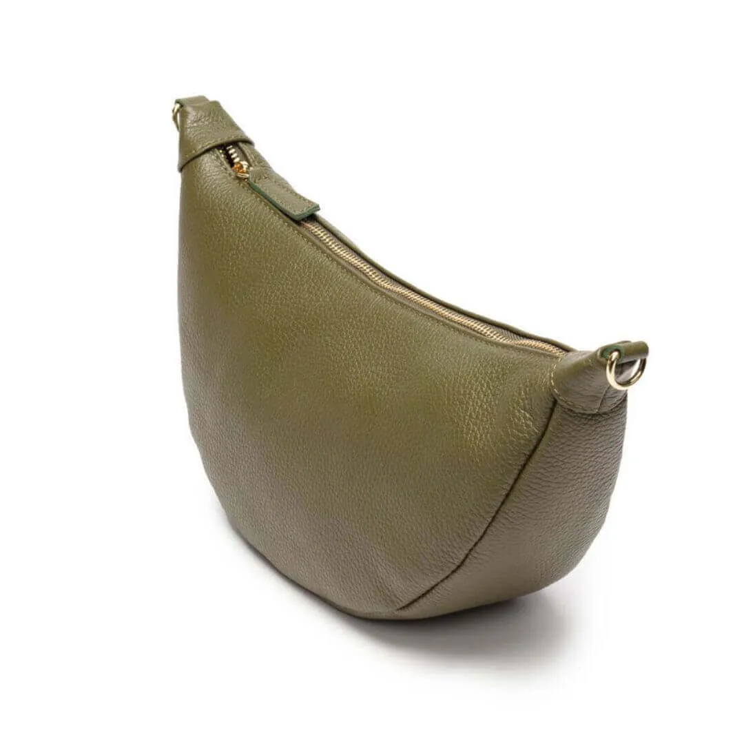 Elie Beaumont Leather Hobo Bag - Olive