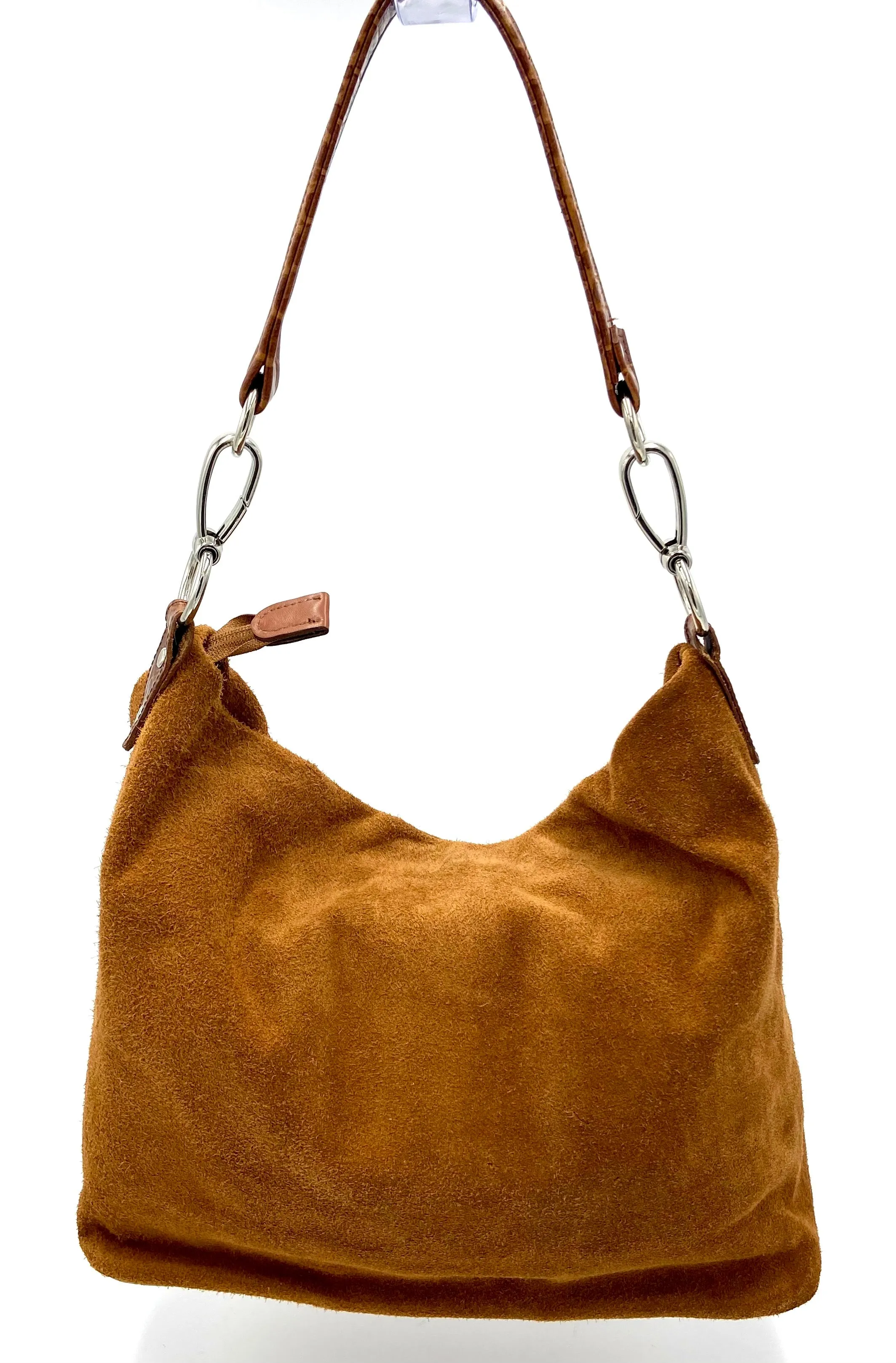 Emily Suede Hobo Bag - Tan