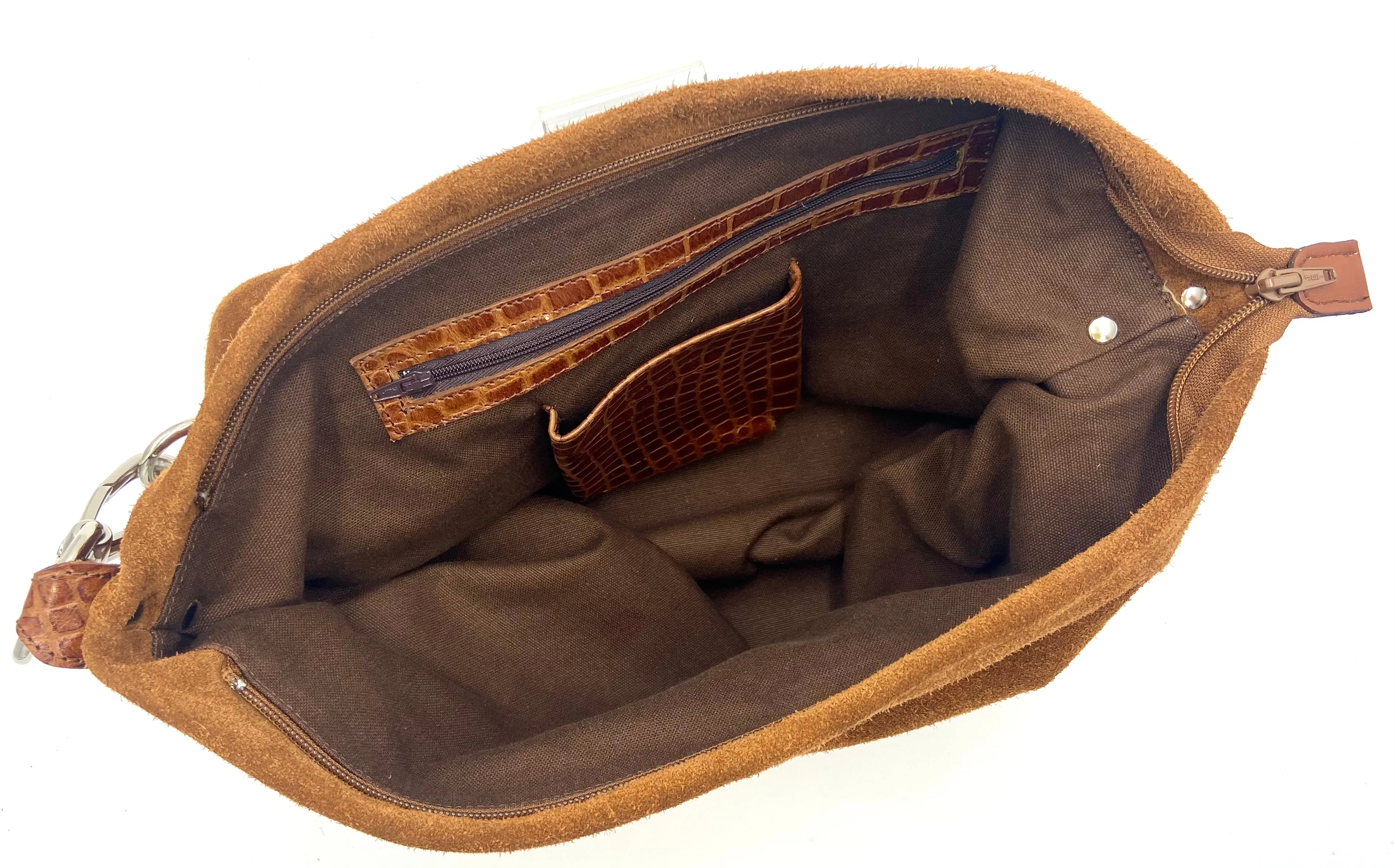 Emily Suede Hobo Bag - Tan
