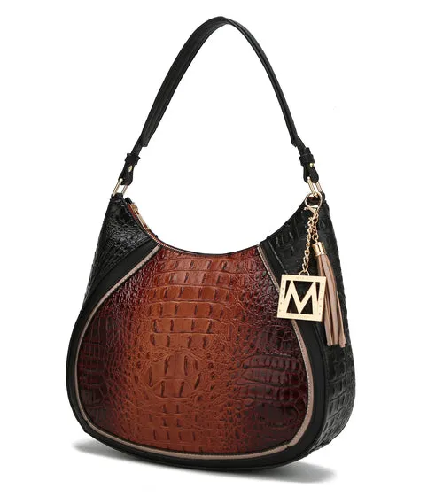 Emma Embossed Hobo Bag