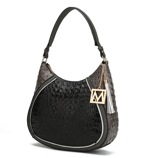 Emma Embossed Hobo Bag