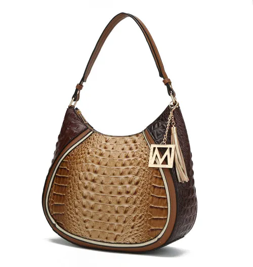 Emma Embossed Hobo Bag